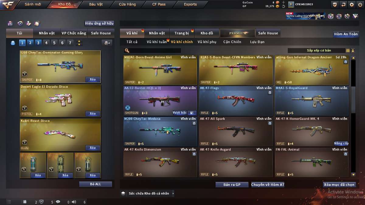 shop acc cf uy tin gia re